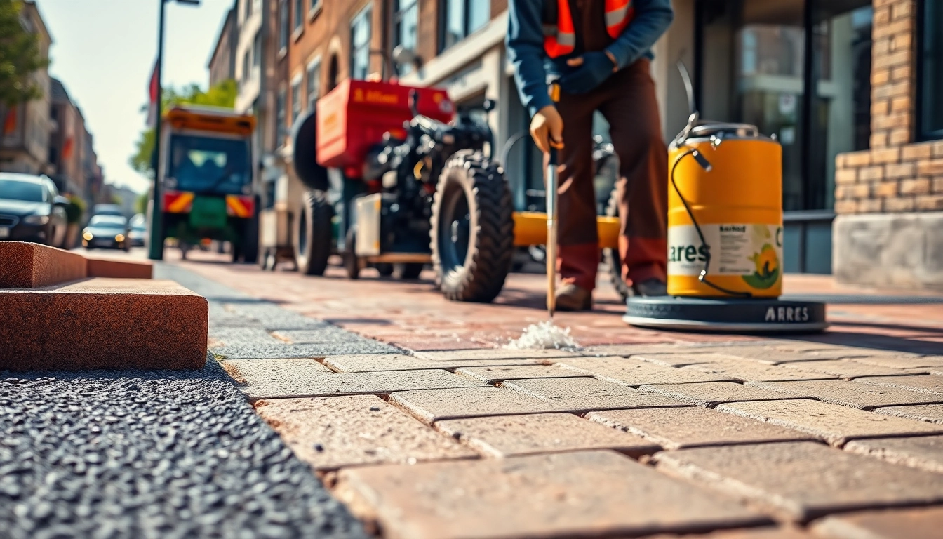 Dares Surfacing showcases professional paving solutions with skilled workers applying high-quality materials.