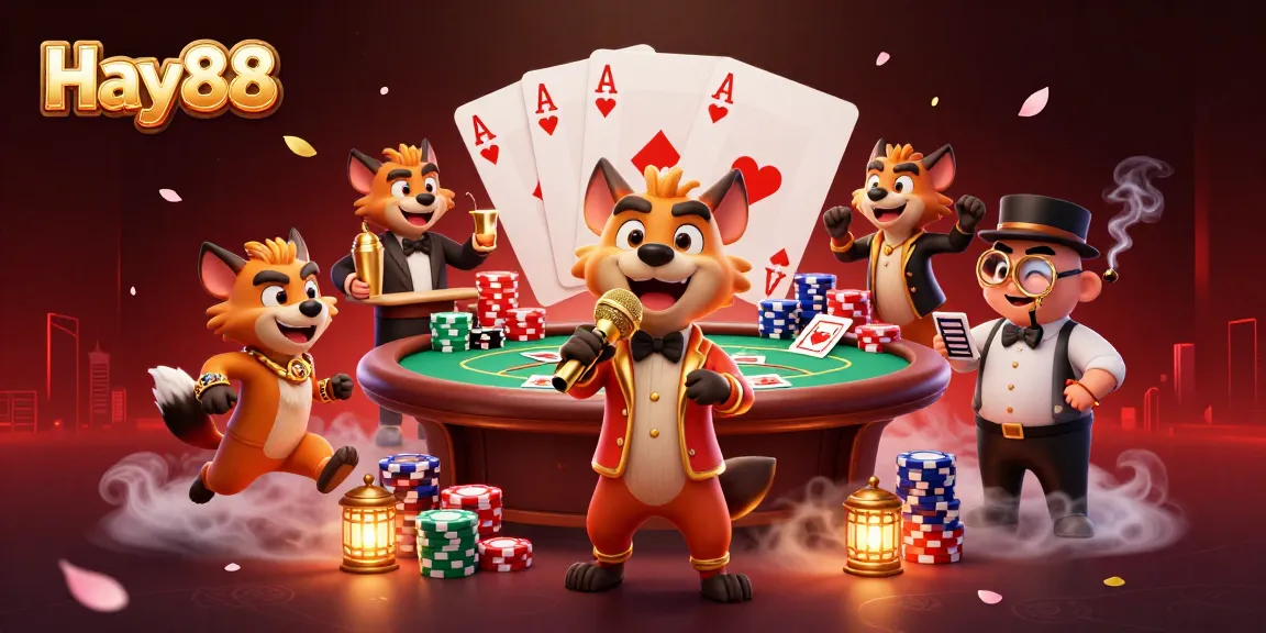 Join the fun at Hay88 with vibrant 3D hyenas promoting gaming excitement and dynamic betting!