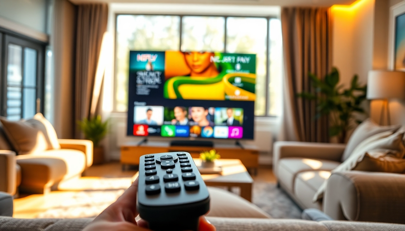 Experience the benefits of iptv free trial in a cozy living room setup with vibrant streaming.