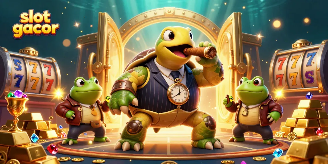 Gali slot gacor dengan penyu besar dan penegak katak di kasino yang penuh harta.