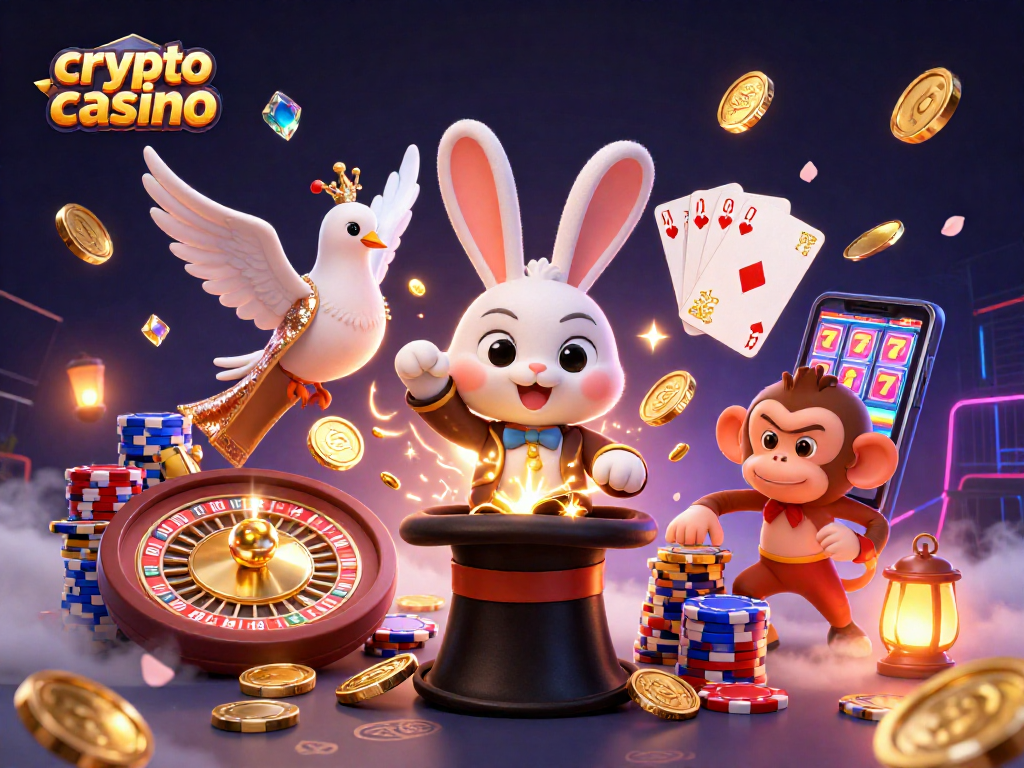 Profitez d'une expérience de jeu immersive dans un crypto casino avec des personnages captivants et des éléments de jeu dynamique.