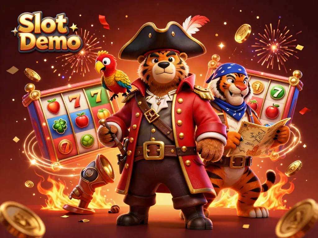 Engage with our Slot Demo featuring vibrant characters and colorful gambling elements.