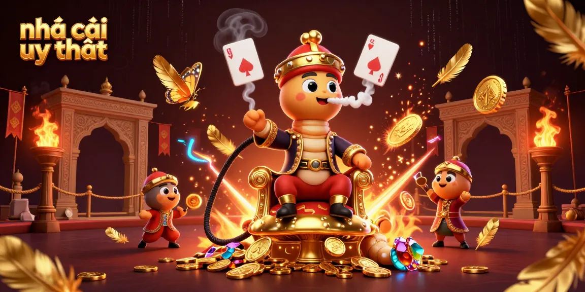 Experience excitement with nhà cái uy tín in this vibrant casino-themed illustration showcasing unique gaming elements.