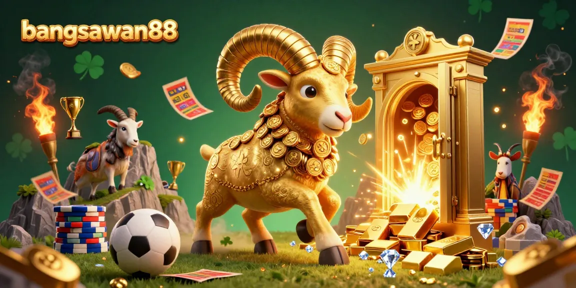 Betting on bangsawan88 features dynamic sports elements, golden treasures, and thrilling action.