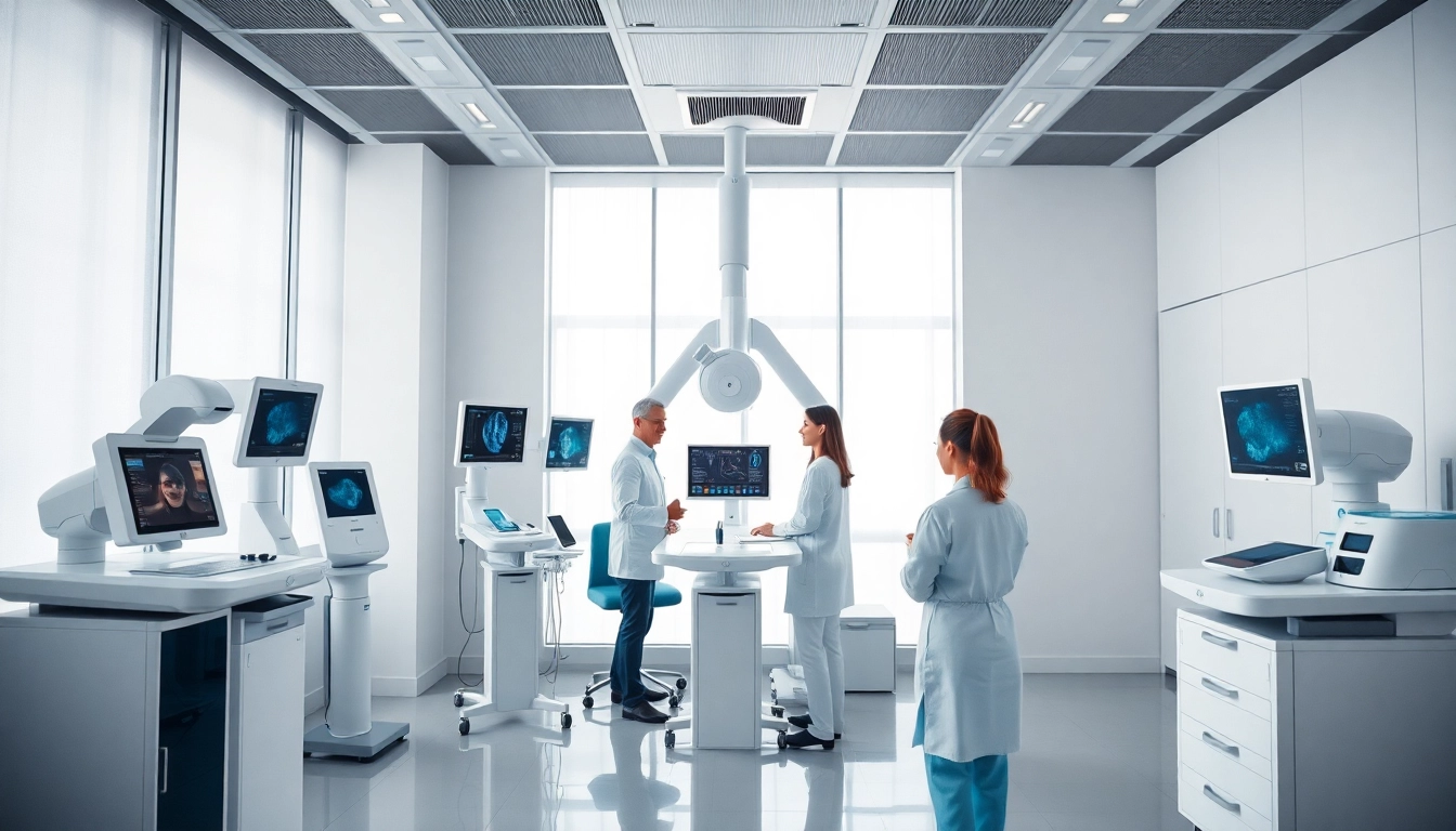 Philips healthcare technology devices showcased in a modern clinic.