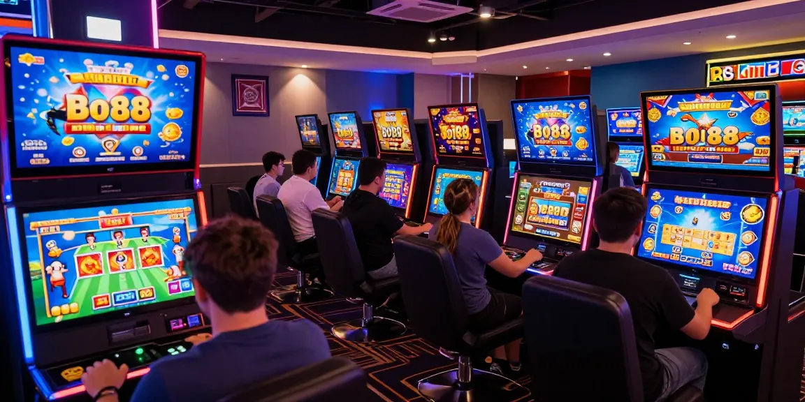 Dynamic online gaming scene at nhà cái Bo88 with players enjoying various games.