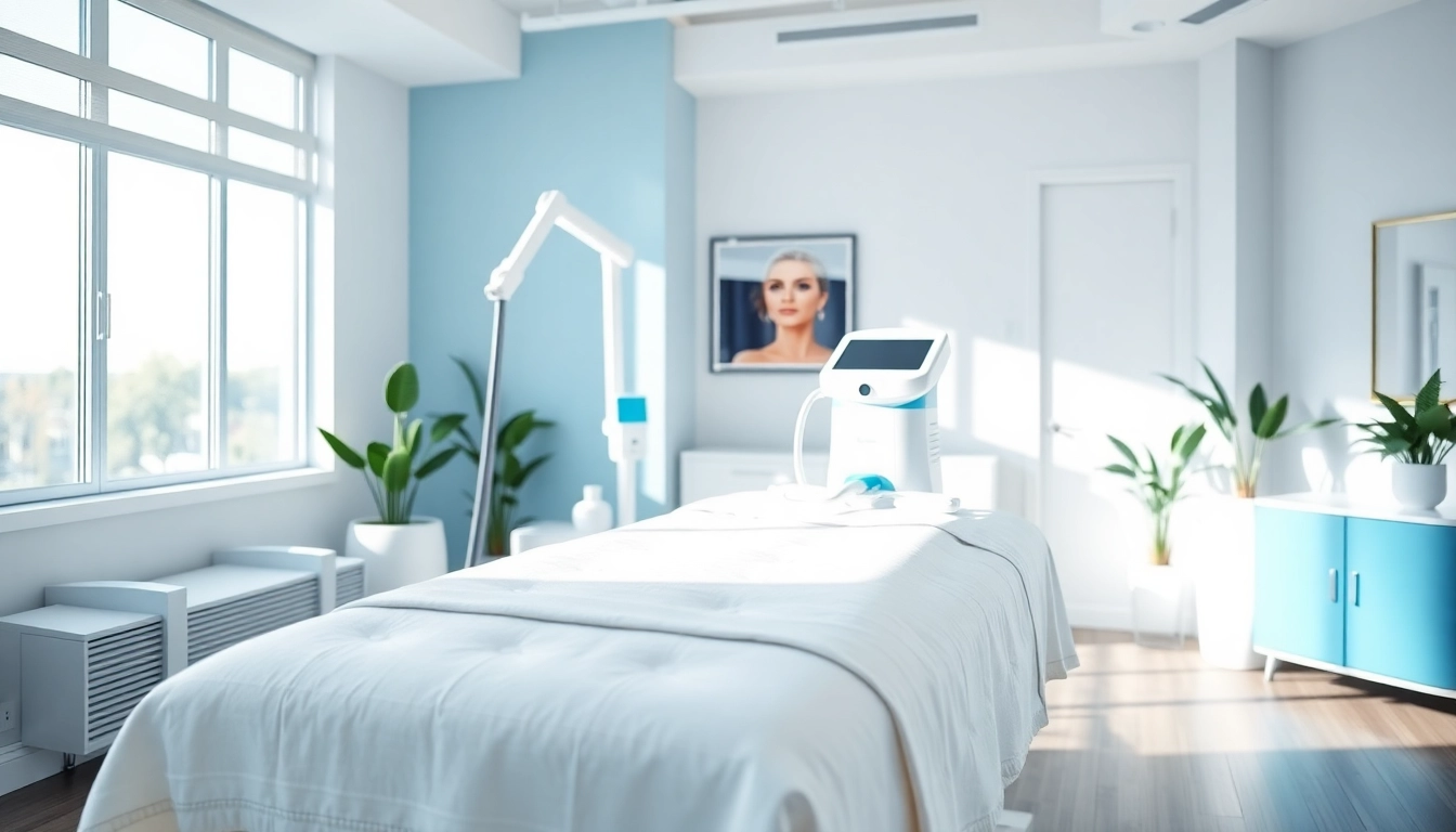 Client receiving worcester laser hair removal treatment in a modern clinic setting.