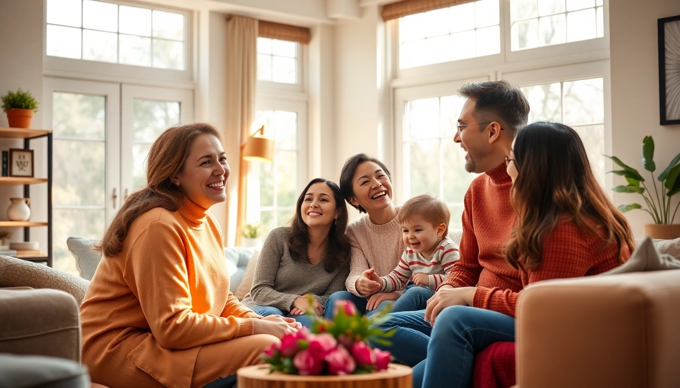 Laat je inspireren door het gezinsgeluk op letmus.nl in een sfeervolle woonkamer.