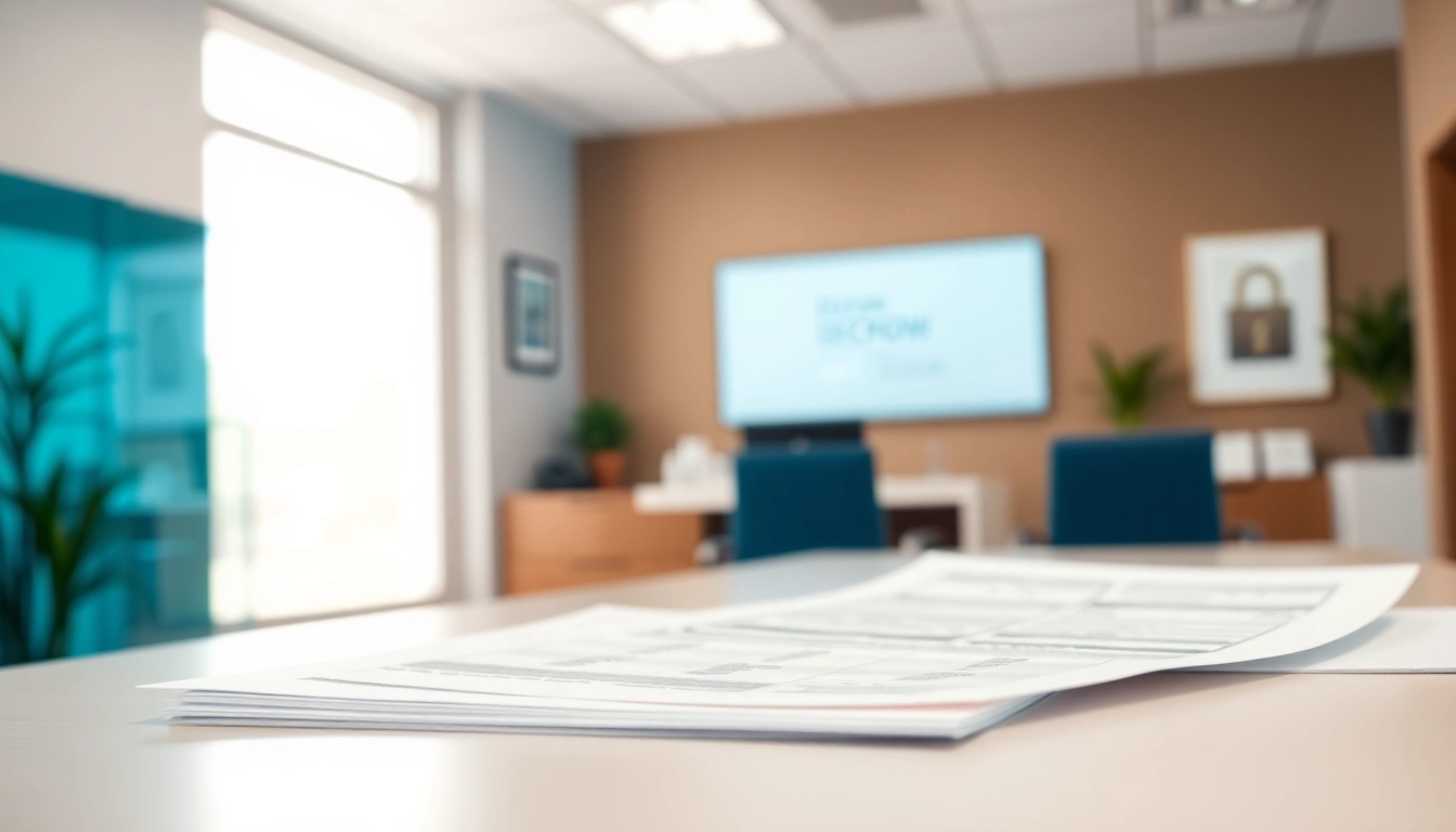 Engage with secure escrow services in a professional office, showcasing trust and financial safety.