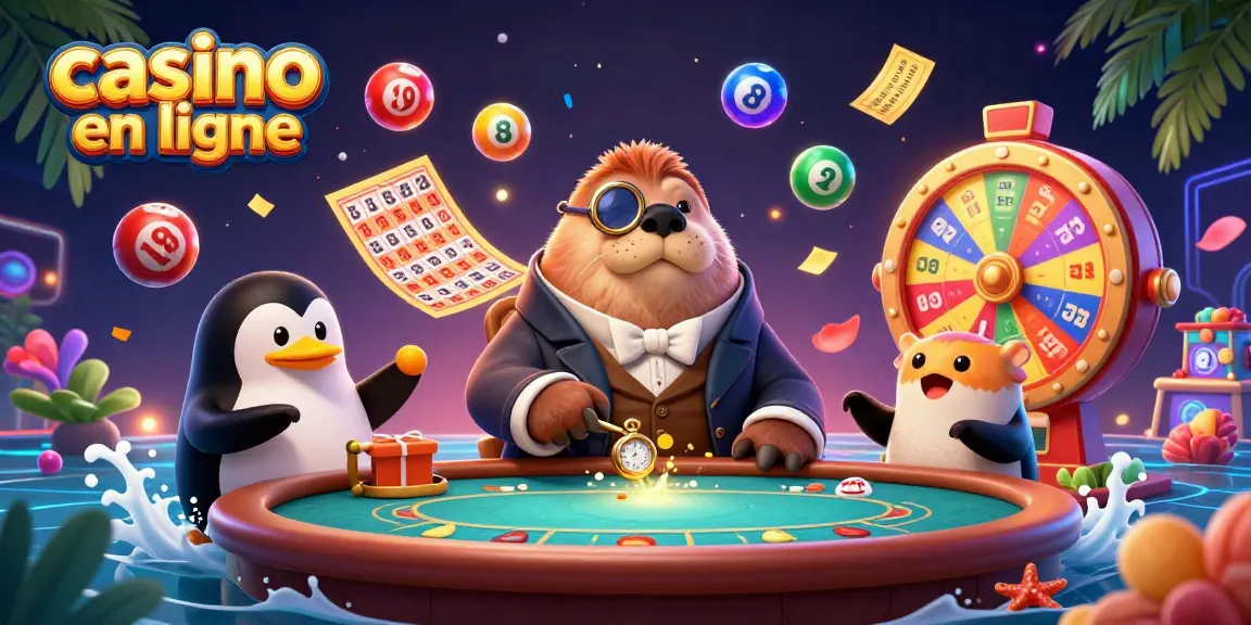 Révélez votre chance avec notre illustration animée de casino en ligne colorée et dynamique.