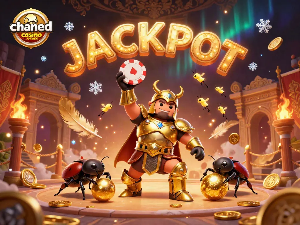 Win big with the chanced casino promo code for free coins and prizes in a festive gaming scene.