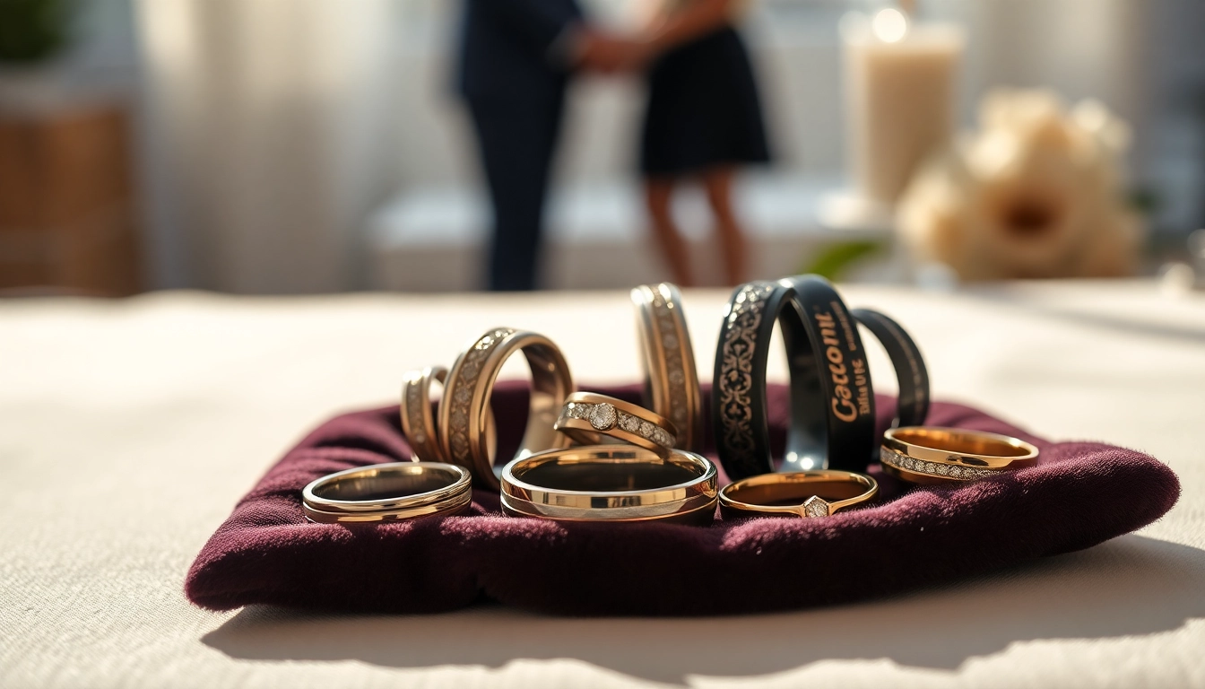 Explore Gaboni Jewelers elegant wedding bands showcasing exquisite craftsmanship and design.