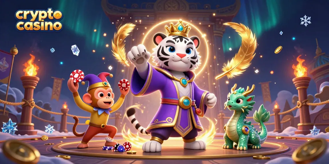 Gagnez au crypto casino avec un tigre élégant, un singe jester et un dragon jade.