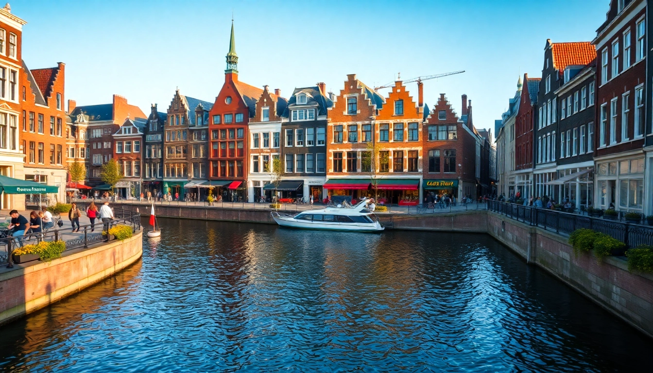 Ontdek de grachten en architectuur op leideninbeeld.nl met een levendig stadsbeeld van Leiden.