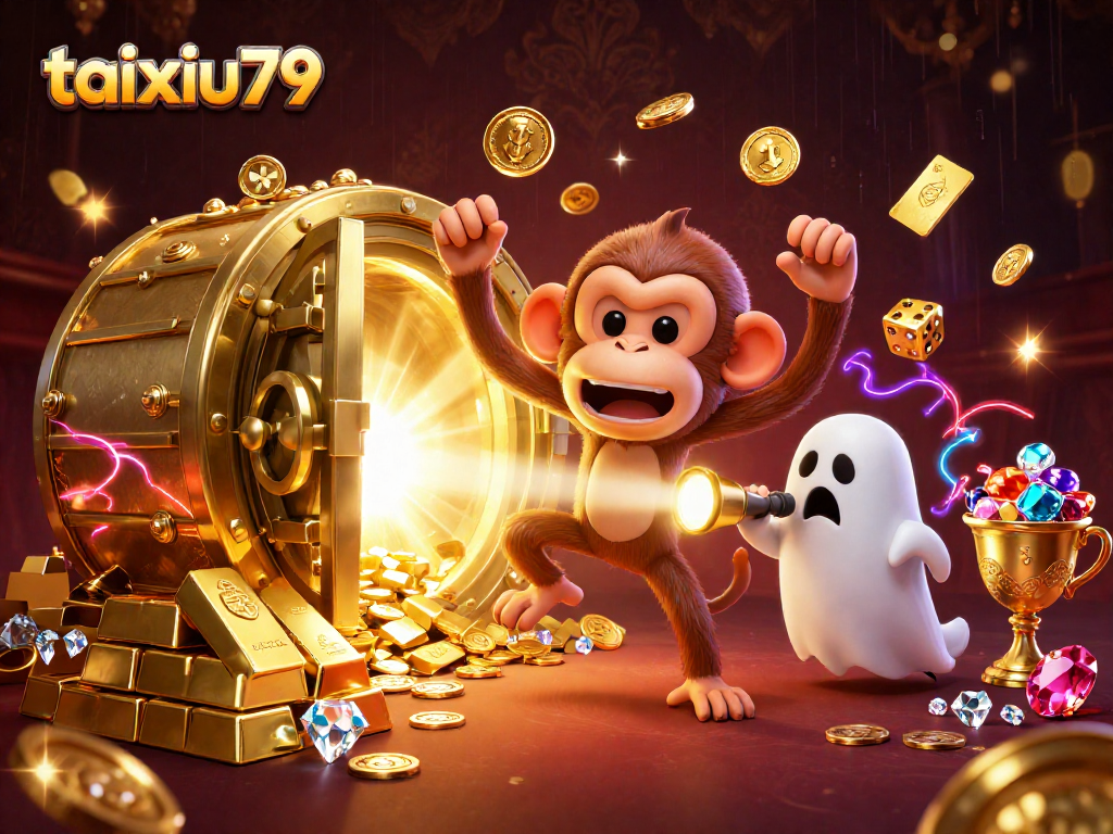 TaiXiu79 players win big as the ghost-hunter puppy tracks the mischievous poltergeist monkey juggling casino treasures
