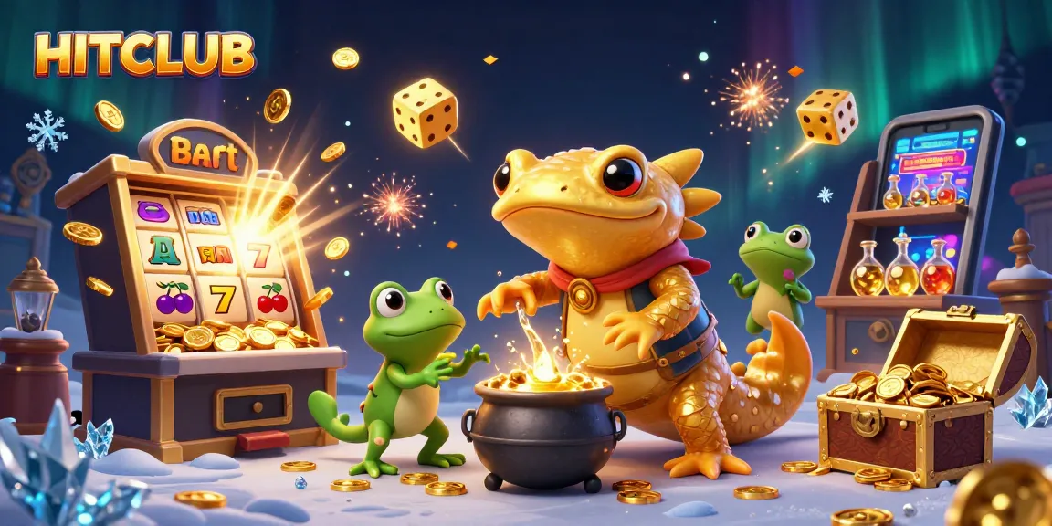 Experience winning moments with HITCLUB's vibrant 3D casino scene featuring exciting slot machine action.