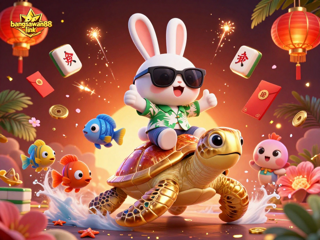 Experience fun with the bangsawan88 link in this vibrant cartoon casino scene.