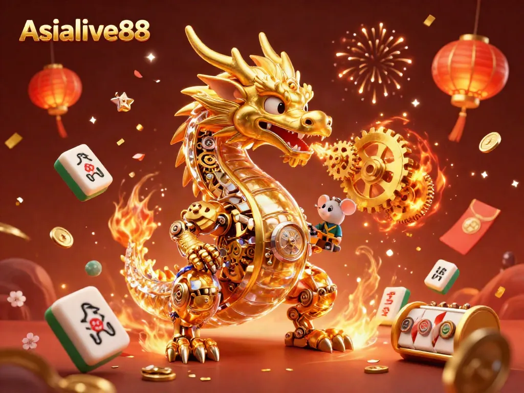 Experience thrilling gameplay at Asialive88 with exciting slot games and dynamic casino elements in a vibrant illustration.