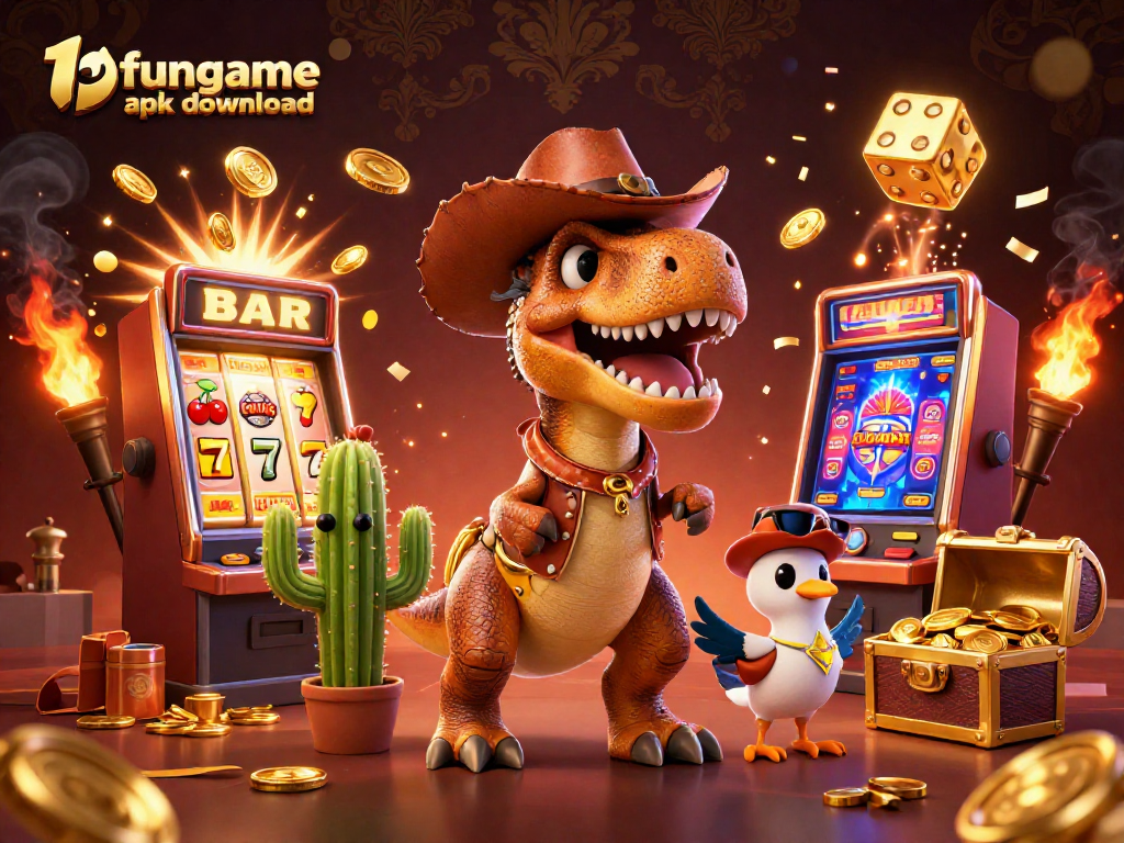 Spin for thrills with 1fungame apk download showcasing a jackpot explosion and colorful game elements.