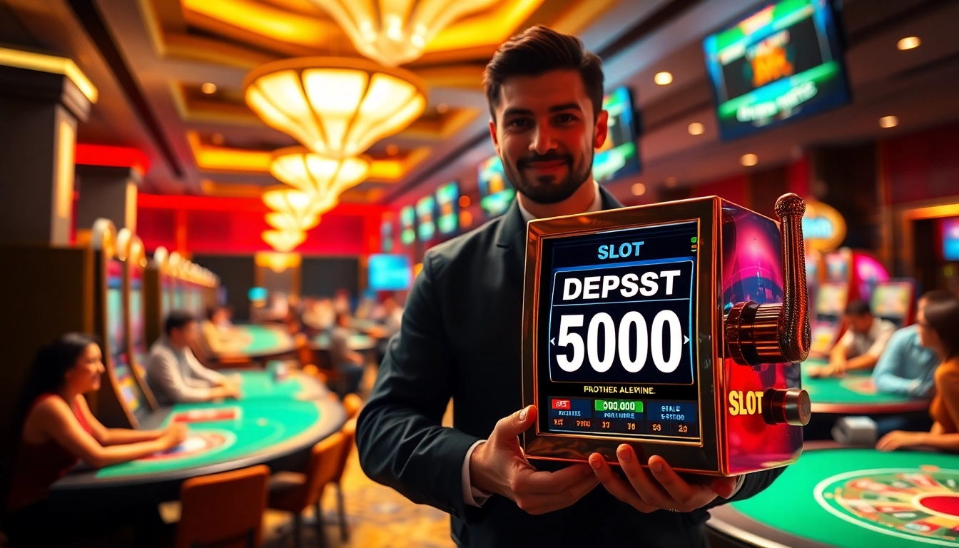 Menangkan Slot Deposit 5000 dengan dealer profesional di kasino yang ramai.