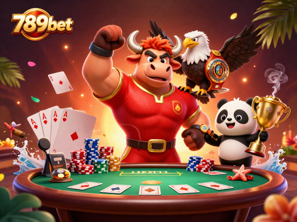 Experience the thrill of 789bet with a dynamic casino scene featuring a winning trio celebrating together.