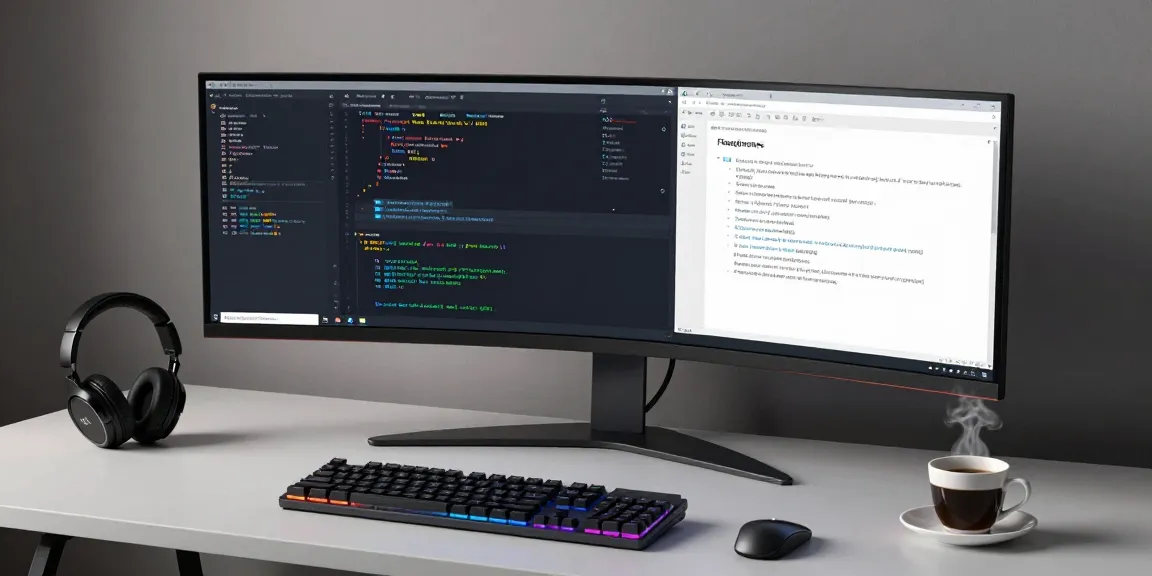 MB66 - Modern software development workspace showcasing advanced coding practices and innovative technology equipment.
