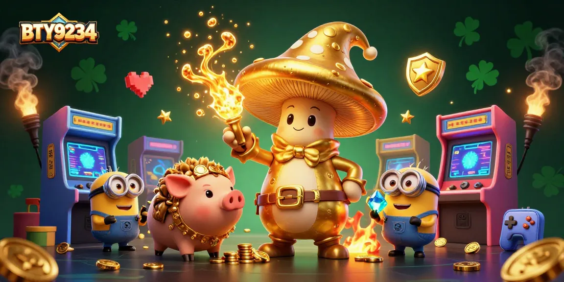 Engage with BTY9234's vibrant 3D casino cartoon scene filled with magic and treasures.