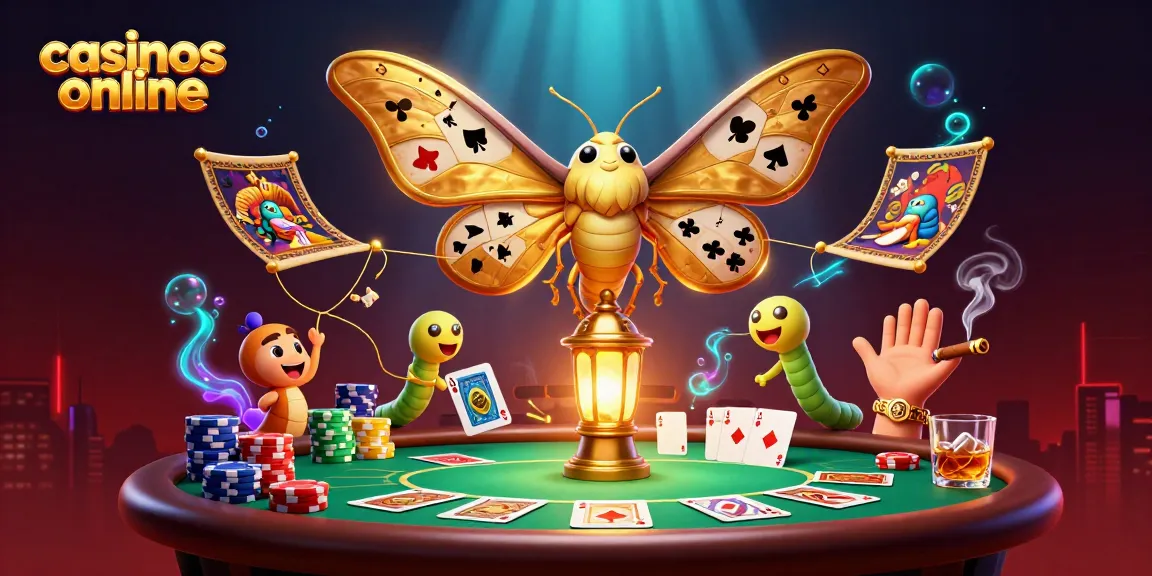 Los casinos online ofrecen una experiencia vibrante con mariposas y mesas de póker llenas de acción.