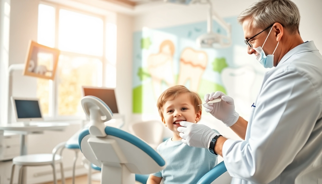 Level orthodontics north showcasing a friendly orthodontist providing care to a young patient in a modern clinic.