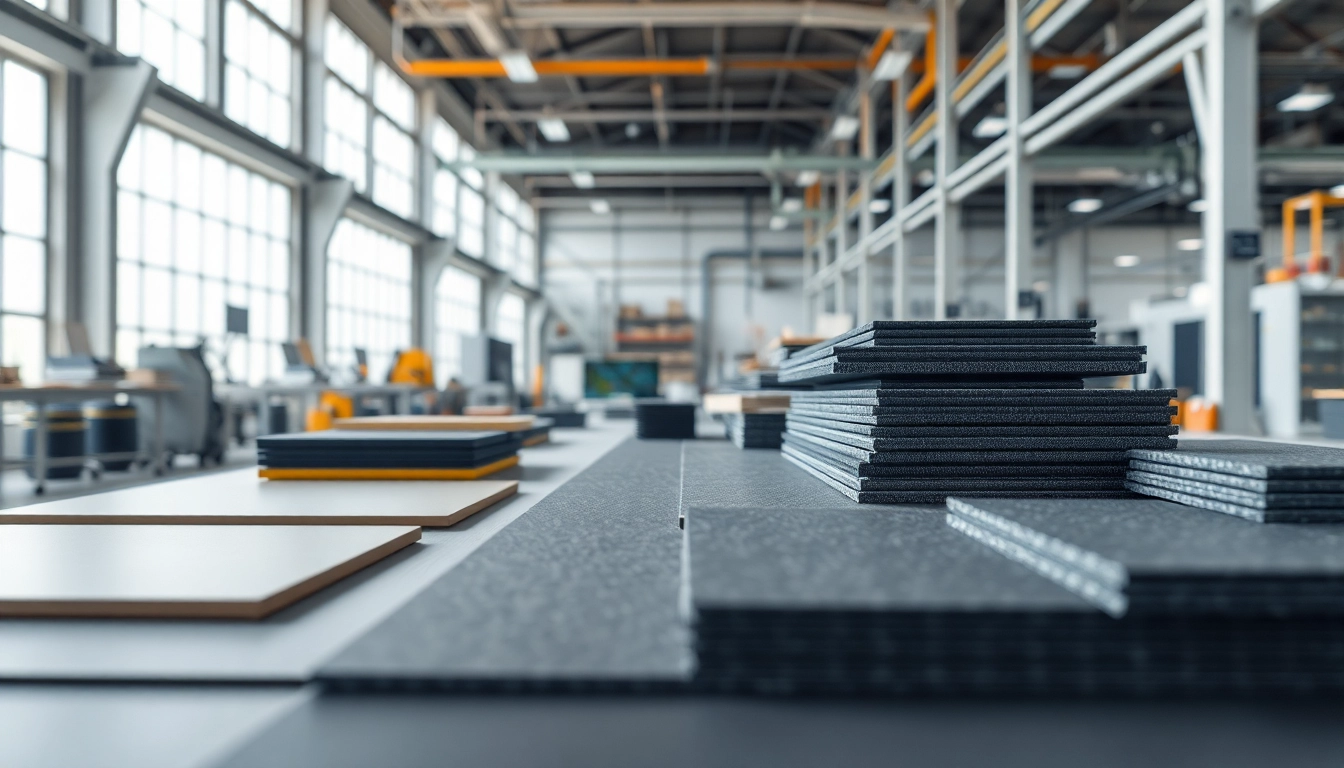 Engineered Composites highlighted in a modern manufacturing workspace showcasing innovative surfaces and materials.