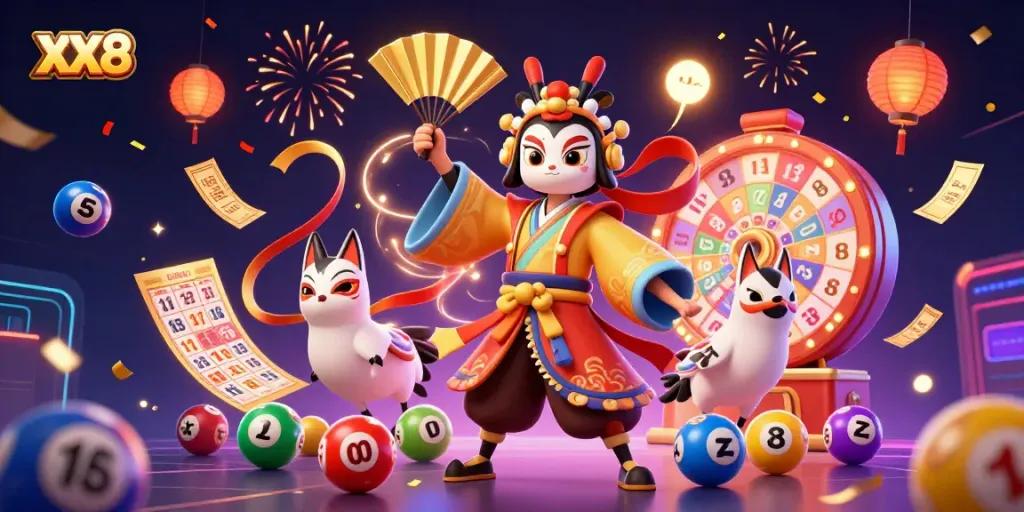 Play the thrilling lottery with XX8, showcasing vibrant games and dynamic excitement.
