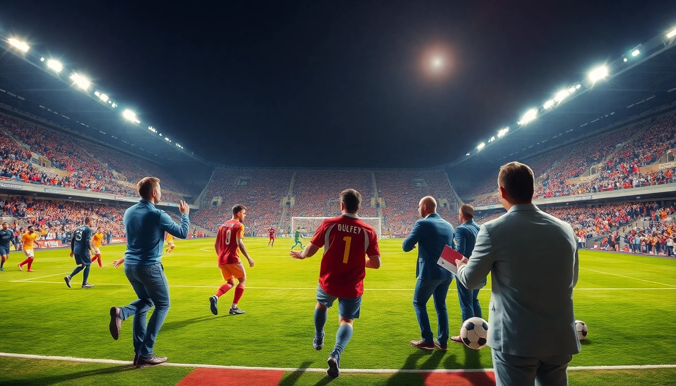 Best football prediction captured during an exciting match with enthusiastic fans and players.