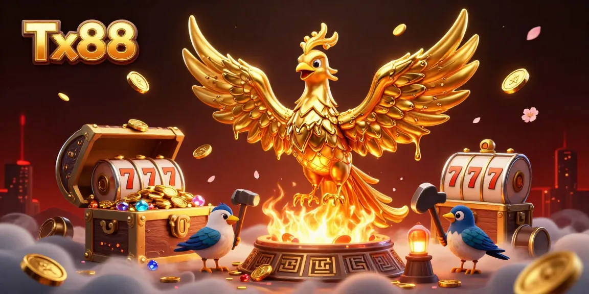 Engage with Tx88 to experience a thrilling win with the molten golden phoenix at the casino.