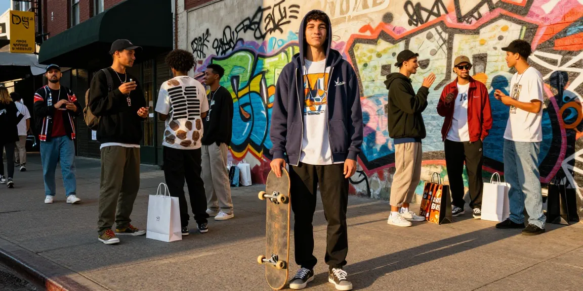 Vlonehodie.com fashion scene featuring urban youth in stylish streetwear.