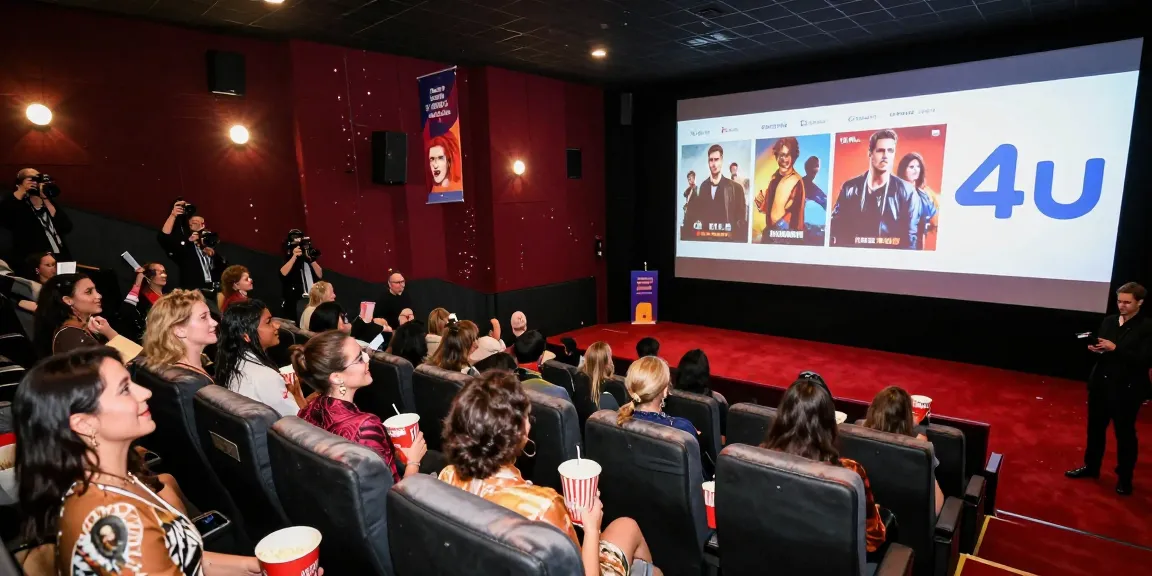 Exciting premiere scene featuring movies4u latest releases with a vibrant audience.