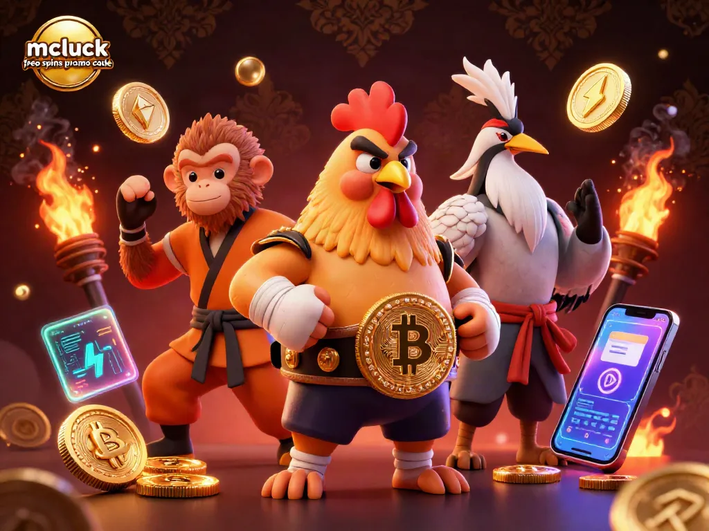 Engage with the mcluck free spins promo code while enjoying vibrant casino-themed artwork.