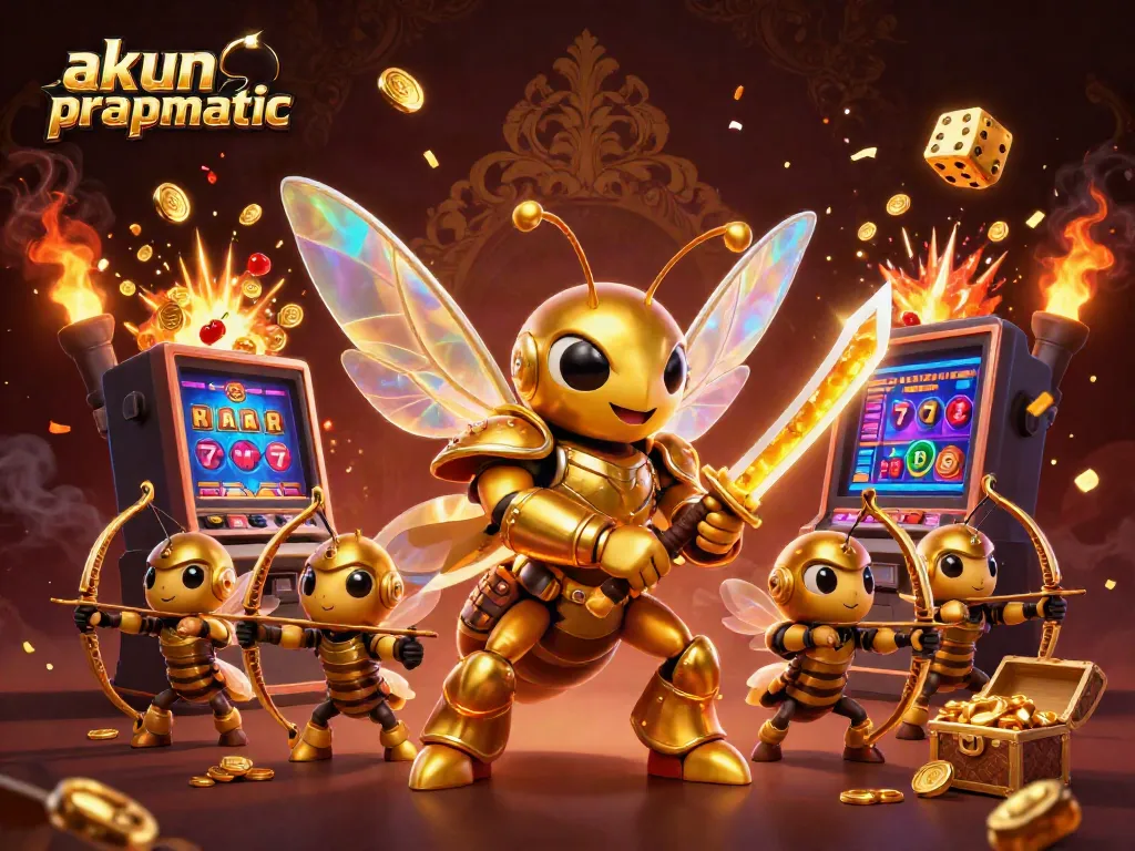 Experience thrilling gameplay with a vibrant 3D illustration representing akun pragmatic, showcasing dynamic casino elements.