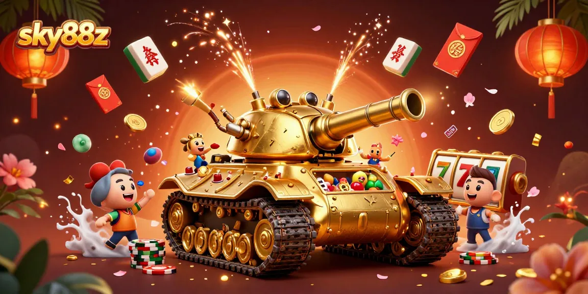 Engage in exciting gameplay at sky88z with this vibrant casino-themed 3D illustration.