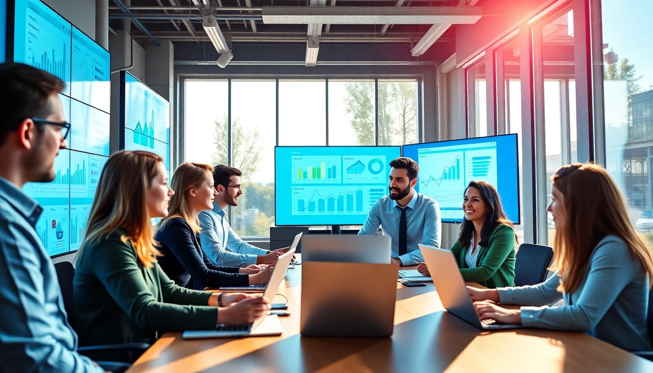 Collaborative workspace illustrating techniques to achieve peak productivity with a focused team.