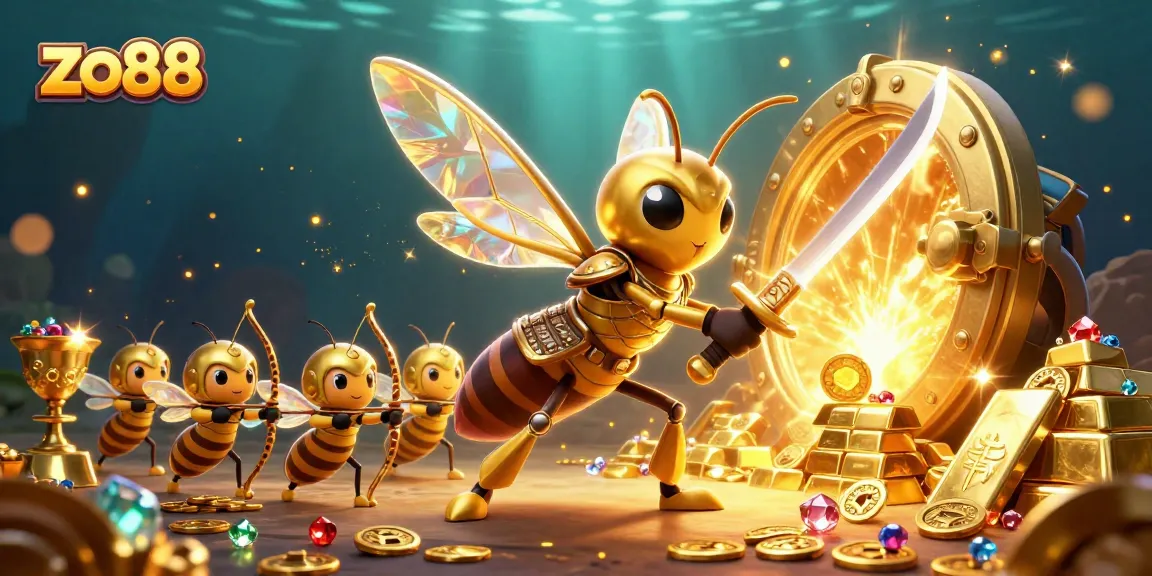 Experience the excitement of zo88 with this vibrant 3D casino-themed illustration featuring dynamic game elements and characters.
