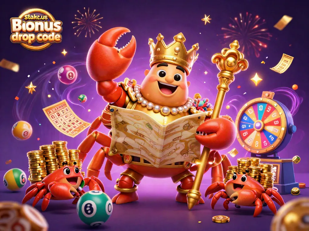 Claim free rewards with the latest stake.us bonus drop code in a vibrant casino setting.