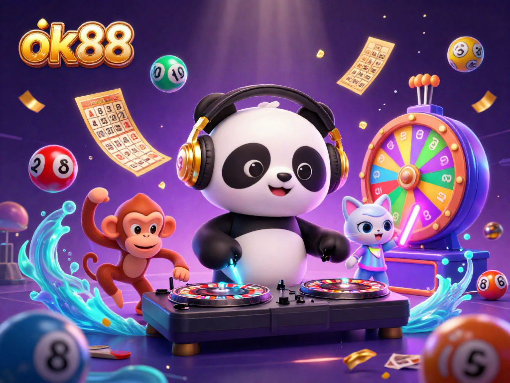 Experience thrilling gaming vibes with ok88 under dazzling lights and dynamic casino elements.