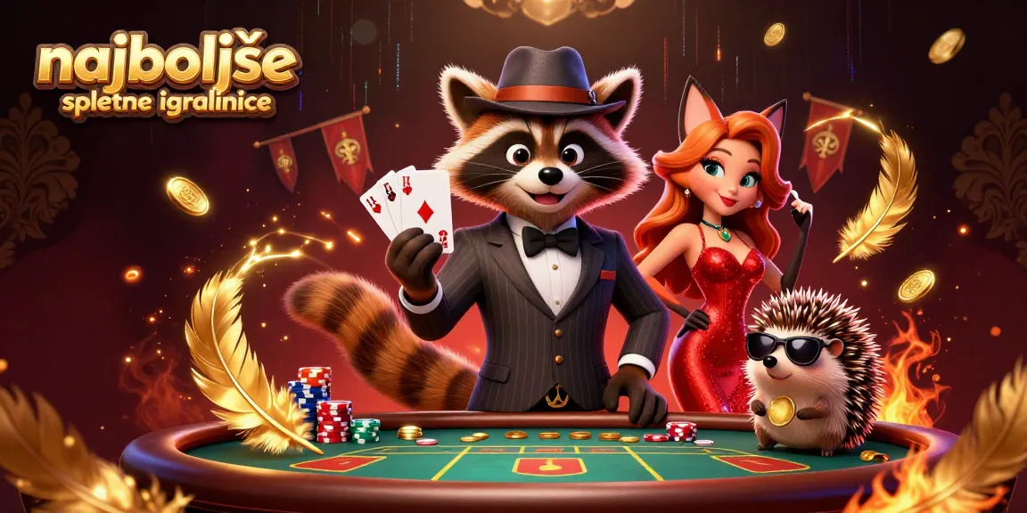 Najboljše spletne igralnice z raccoonom, fox damo in ježkom na poker stolu v živahni sceni.