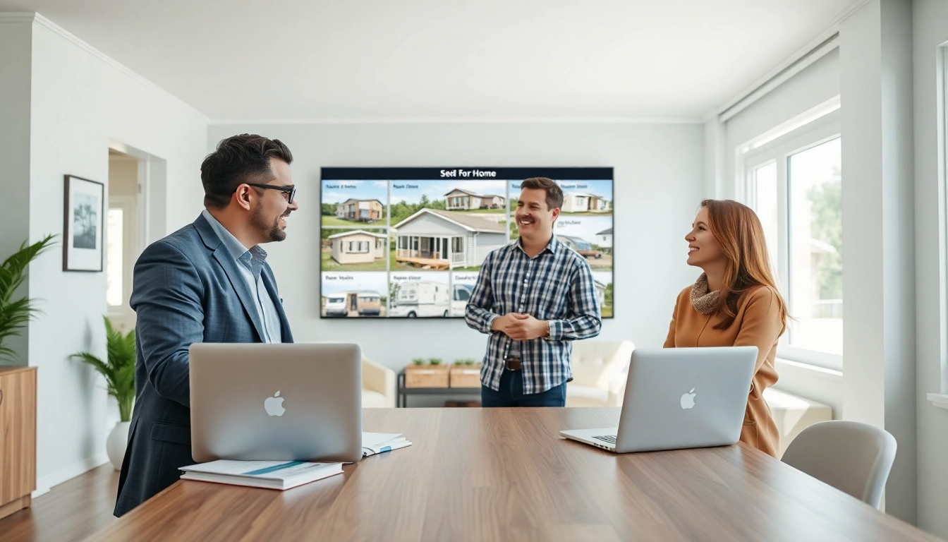 Sell my mobile home with a professional agent in a welcoming office atmosphere.