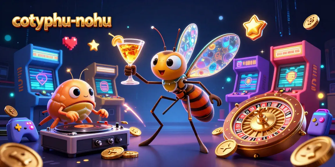 Experience cotyphu-nohu's thrilling casino atmosphere with vibrant 3D characters and energetic gaming elements.
